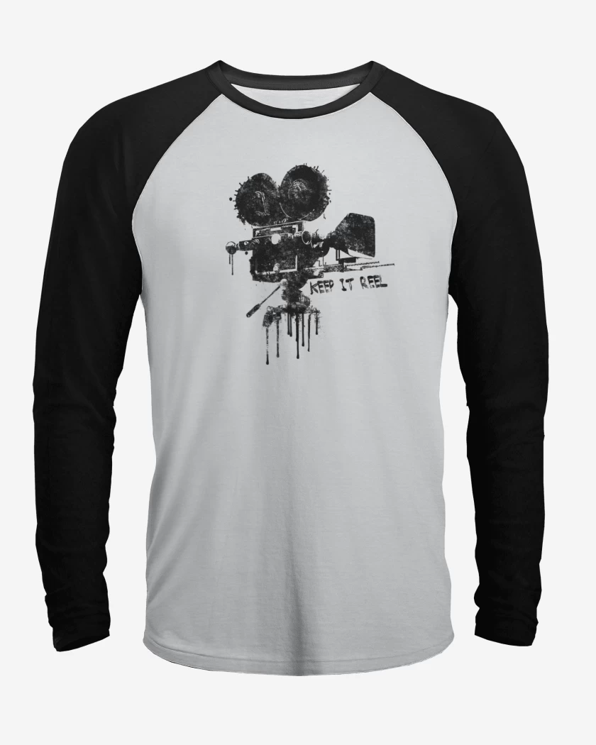 Polera Raglan Blanco / Negro de Mantenlo en movimiento
