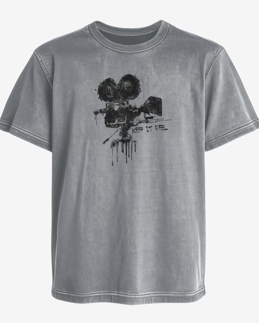 Polera desgastada Gris Melange de Mantenlo en movimiento