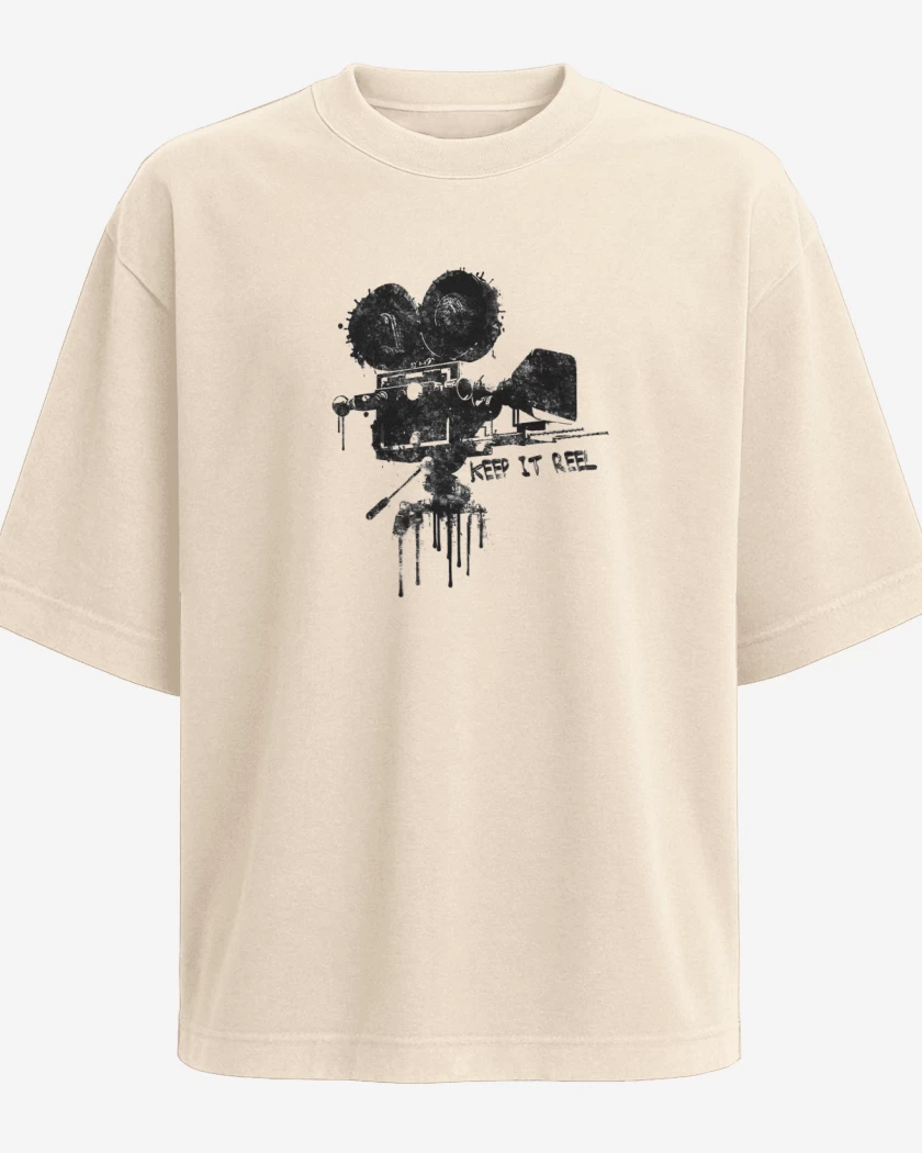 Polera Oversize Beige de Mantenlo en movimiento