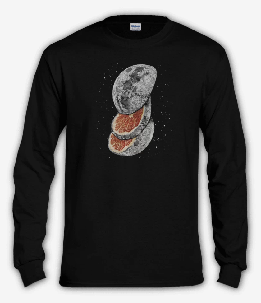 Polera manga larga Negro de Luna Naranja 