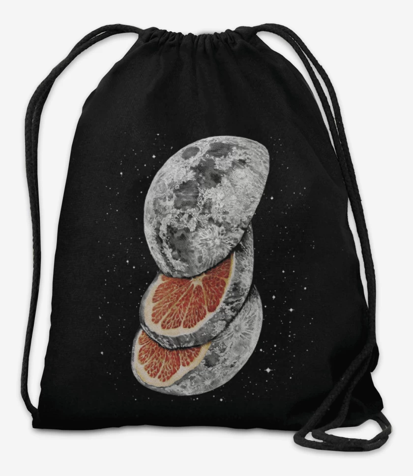 Mochila Negro de Luna Naranja 