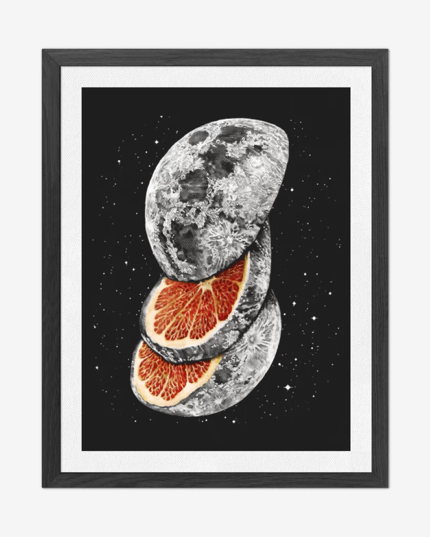Cuadro decorativo Negro de Luna Naranja 