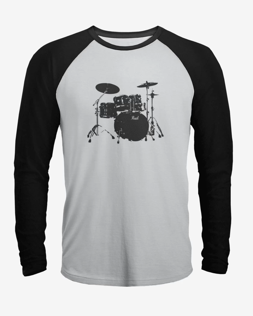 Polera Raglan Blanco / Negro de Bataca Perla