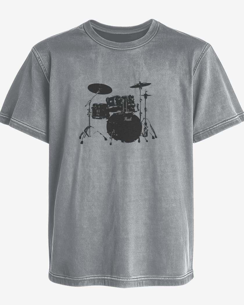 Polera desgastada Gris Melange de Bataca Perla