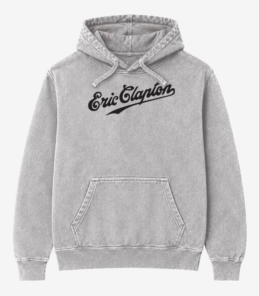 Poleron Canguro Acid Wash Gris Melange de Eric Clapton