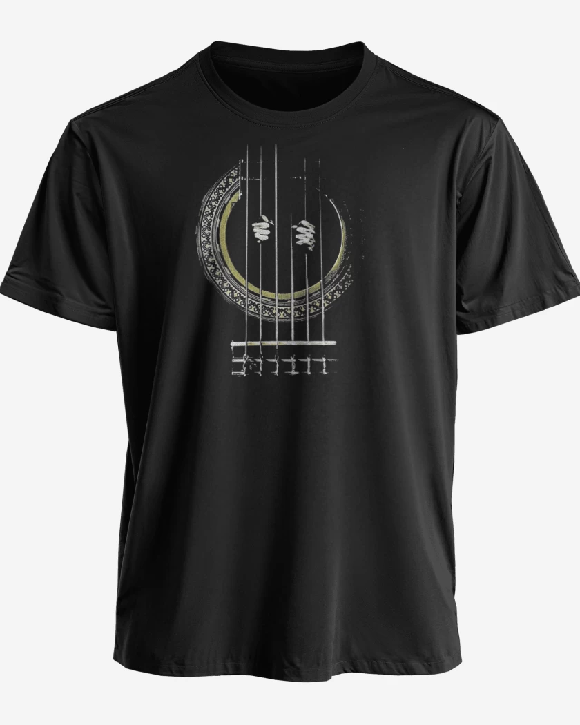 Polera premium Negro de Guitarra Prision