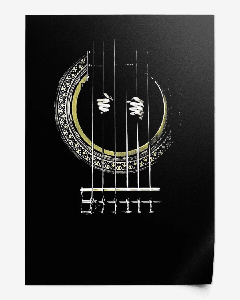 Print Negro de Guitarra Prision