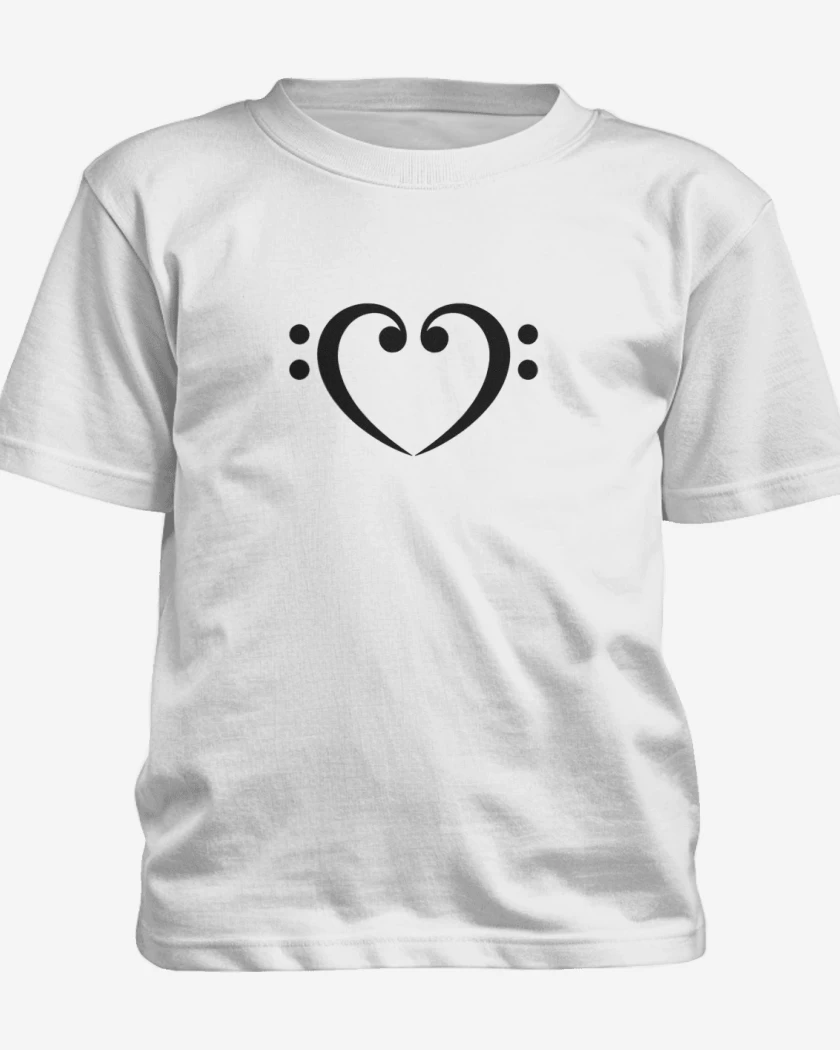 Polera de niño Blanco de Llave de FA doble