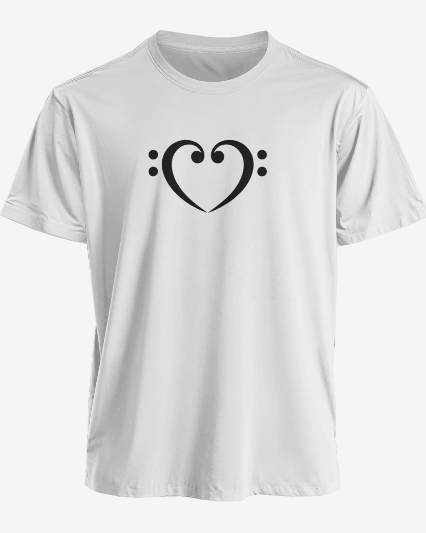 Polera premium Blanco de Llave de FA doble