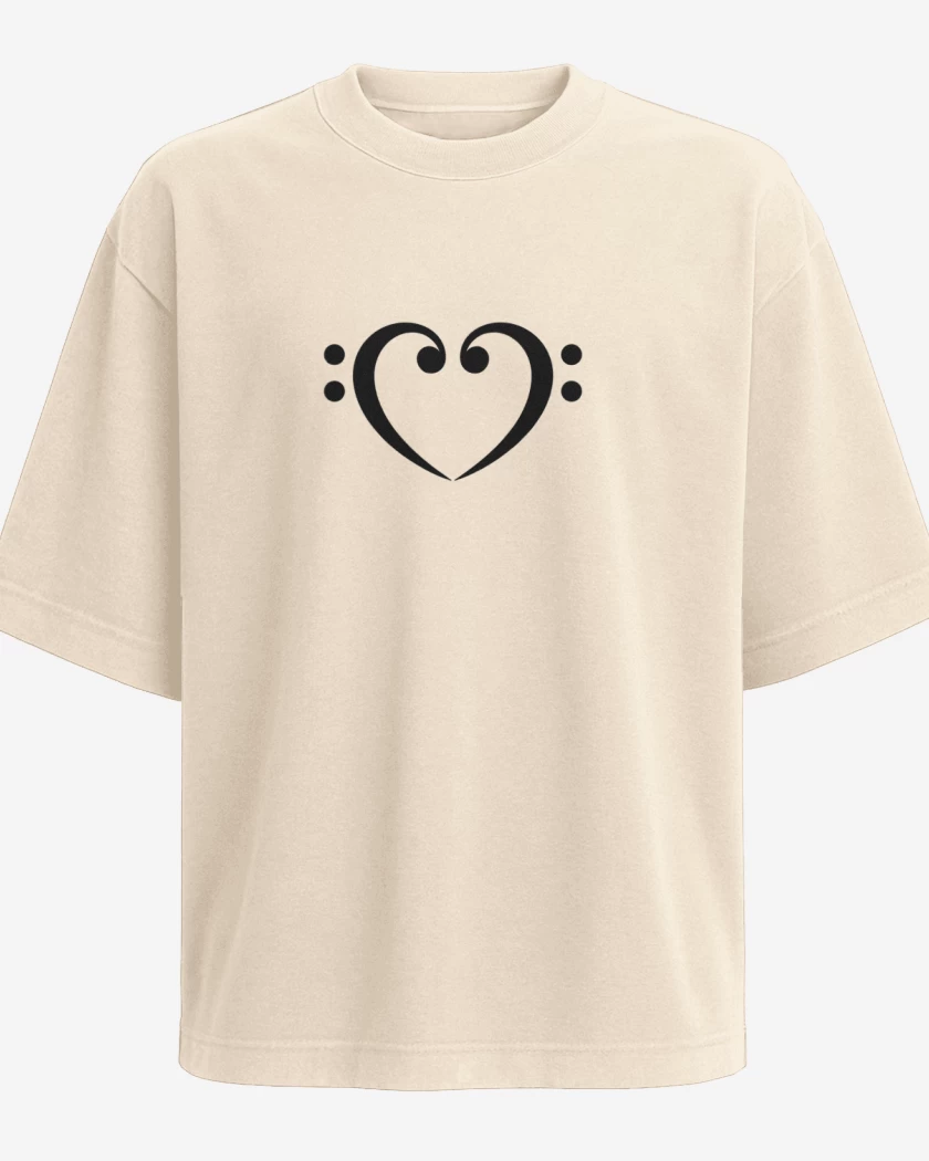 Polera Oversize Llave de FA doble