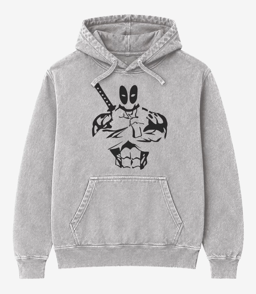 Poleron Canguro Acid Wash Pozo de la Muerte V2