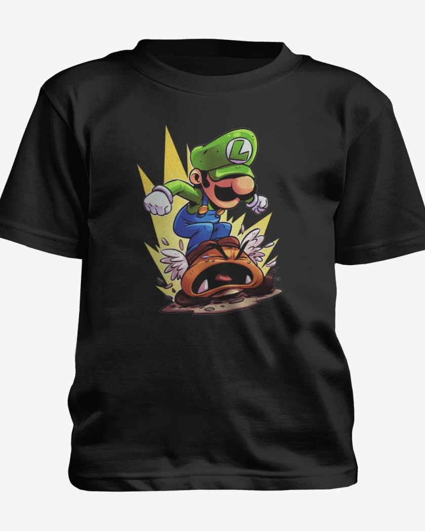 Polera de niño Negro de Luigi destroyer