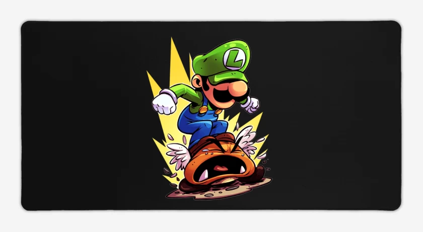 Mouse pad Gamer Negro de Luigi destroyer