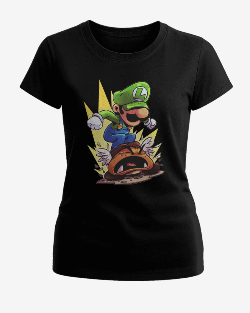 Polera de Mujer Negro de Luigi destroyer