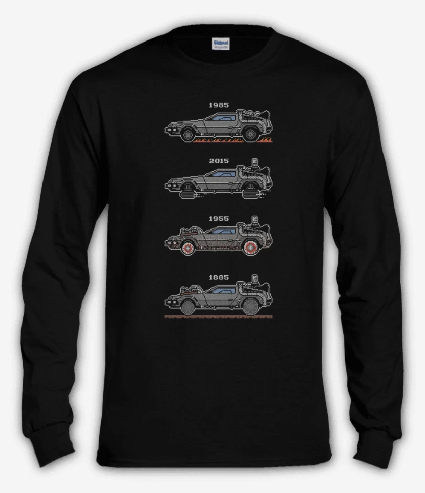 Polera manga larga Negro de deloreans