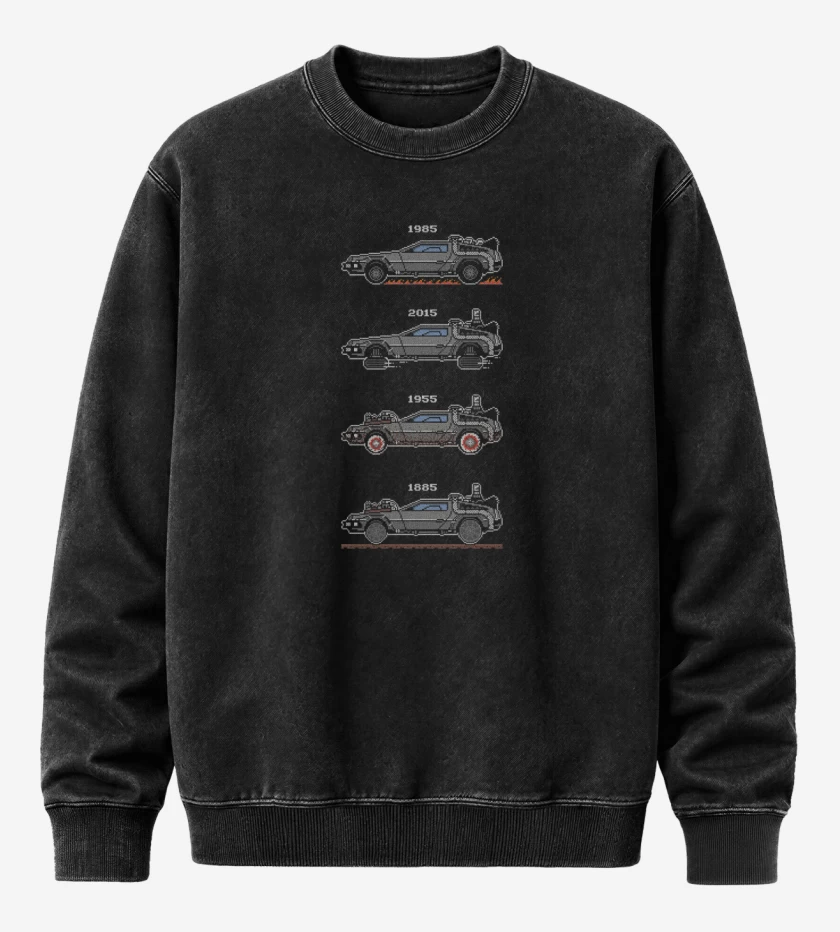 Poleron Polo Acid Wash Negro de deloreans