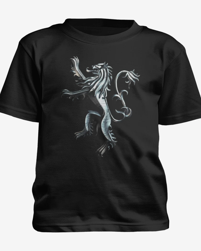 Polera de niño Negro de leon metalico