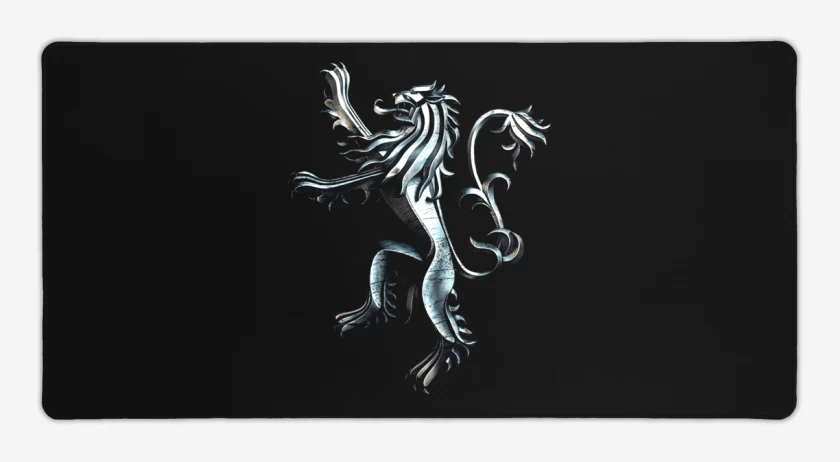 Mouse pad Gamer Negro de leon metalico
