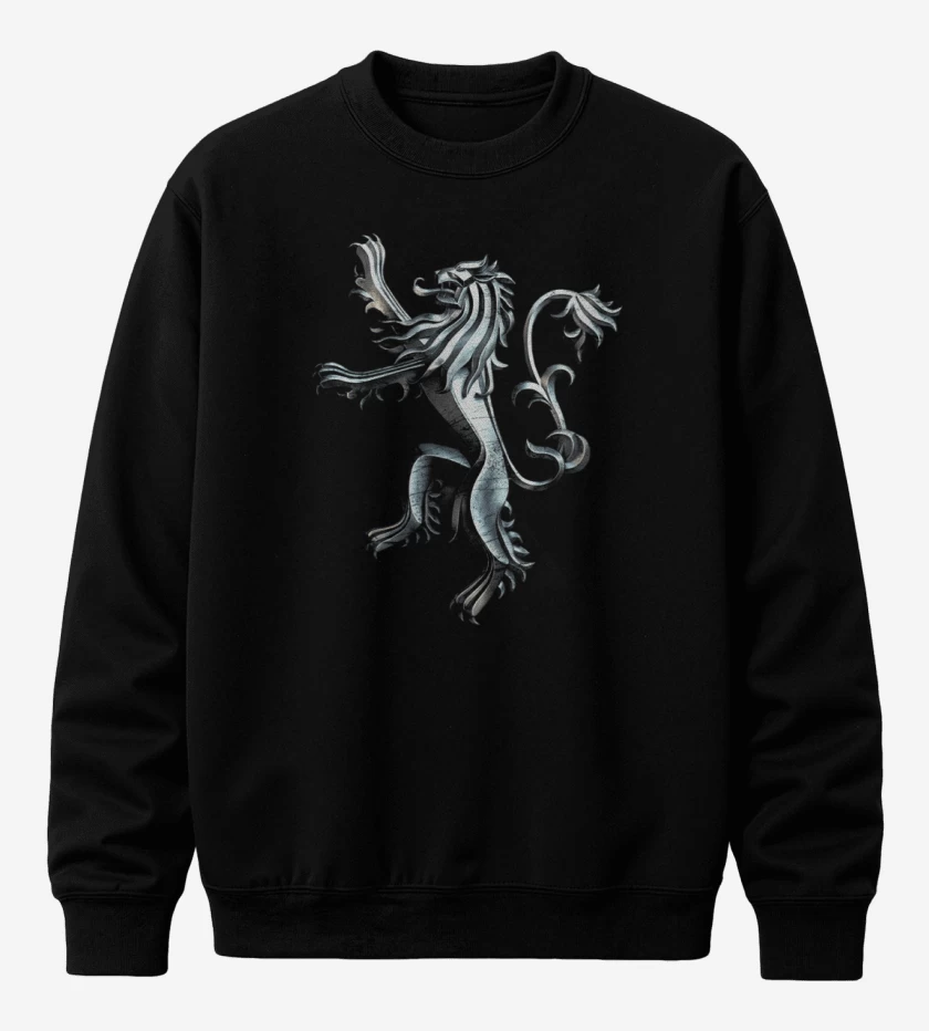 Poleron polo Negro de leon metalico