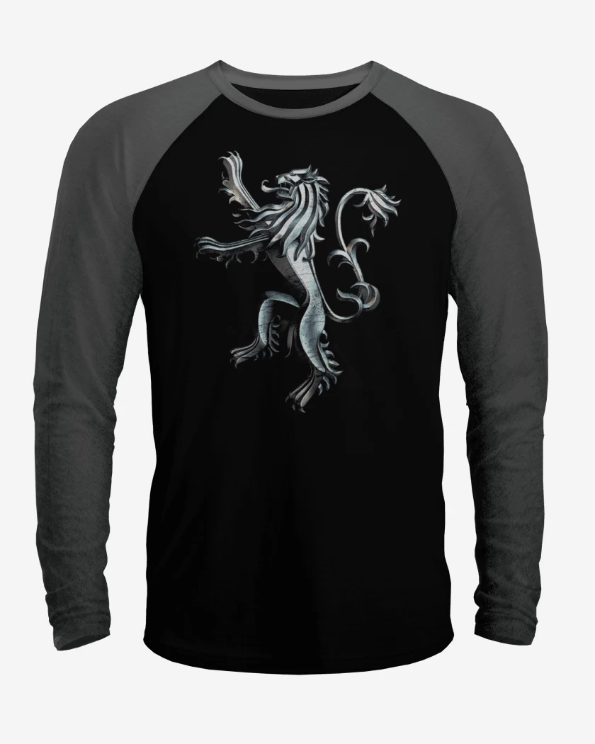 Polera Raglan leon metalico
