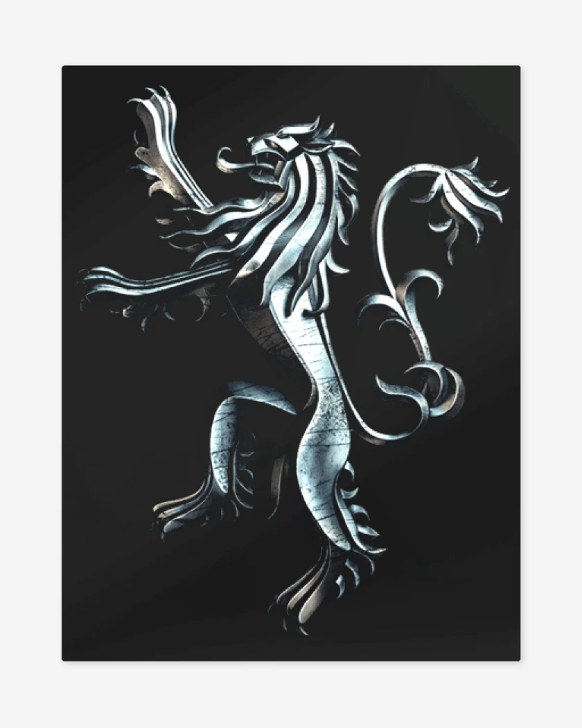 Print metalico Negro de leon metalico