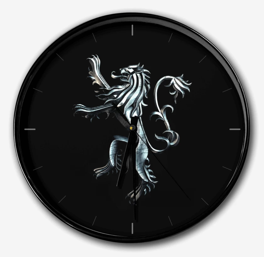 Reloj Negro de leon metalico