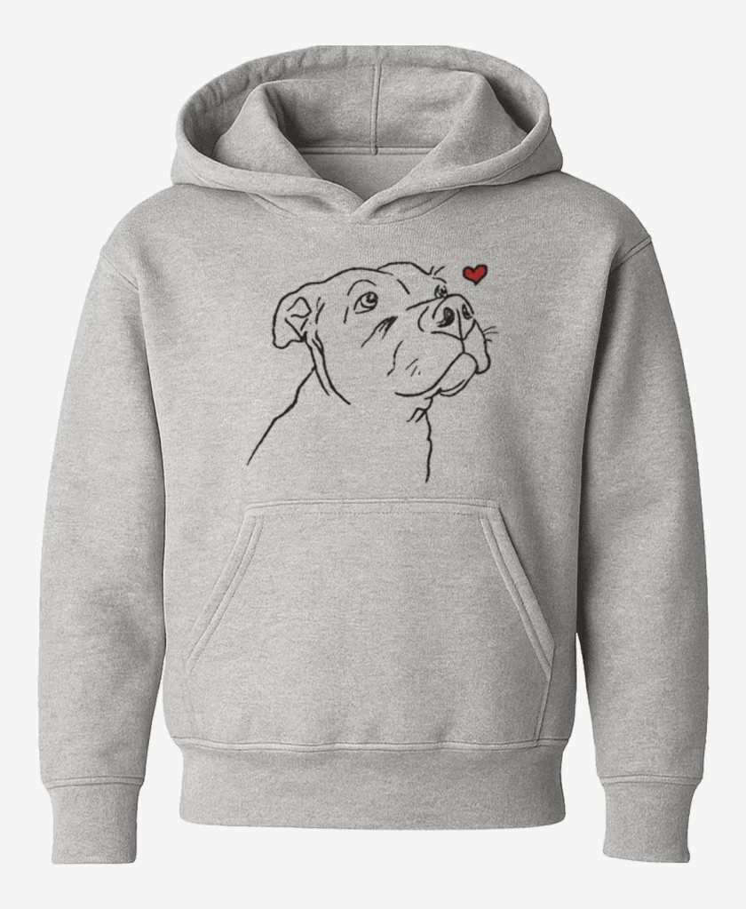 Poleron de niño Gris Melange de love pitbull