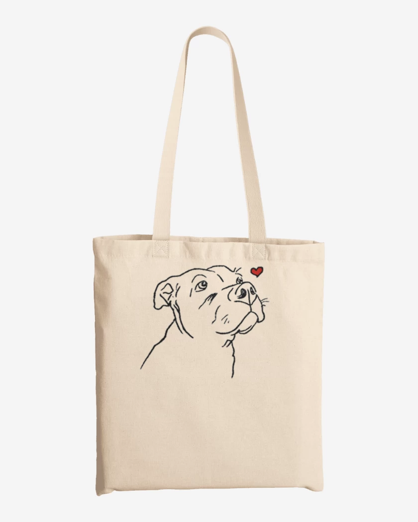 Totebag love pitbull