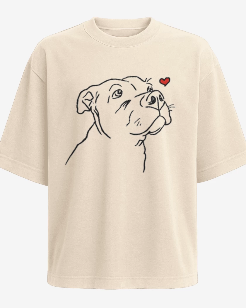 Polera Oversize Beige de love pitbull