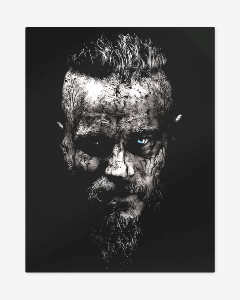 Print metalico Negro de Ragnar frontal