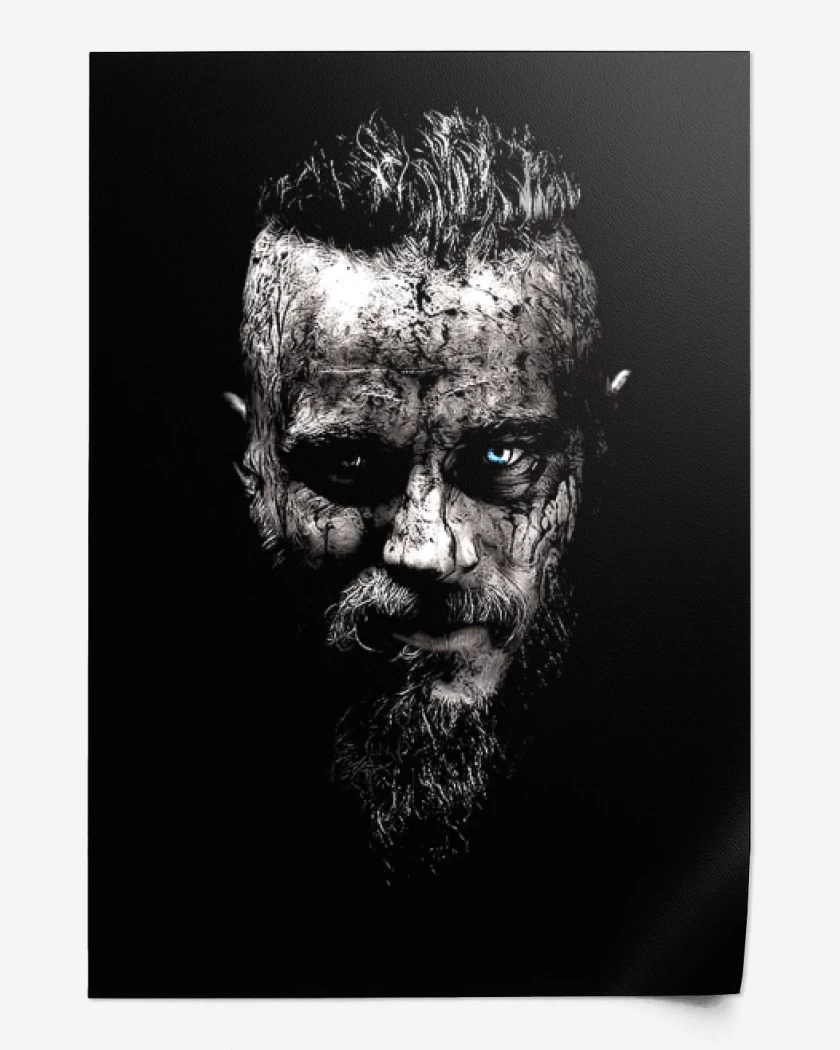 Print Negro de Ragnar frontal