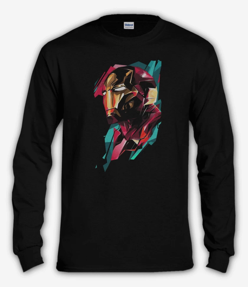Polera manga larga Negro de Hierro man de perfil