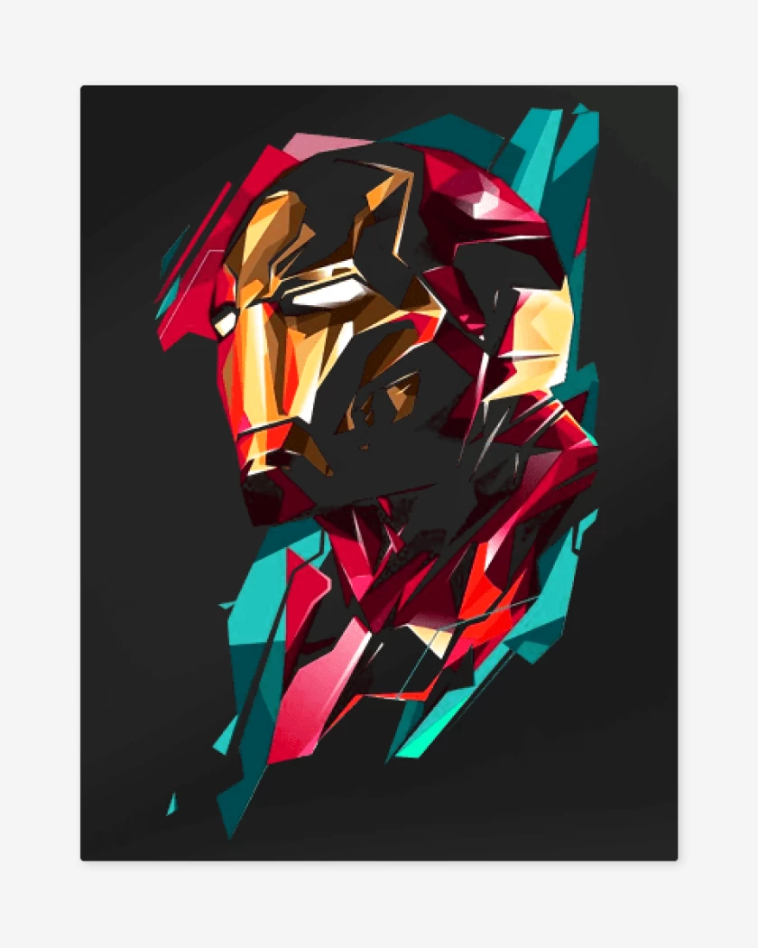 Print metalico Hierro man de perfil