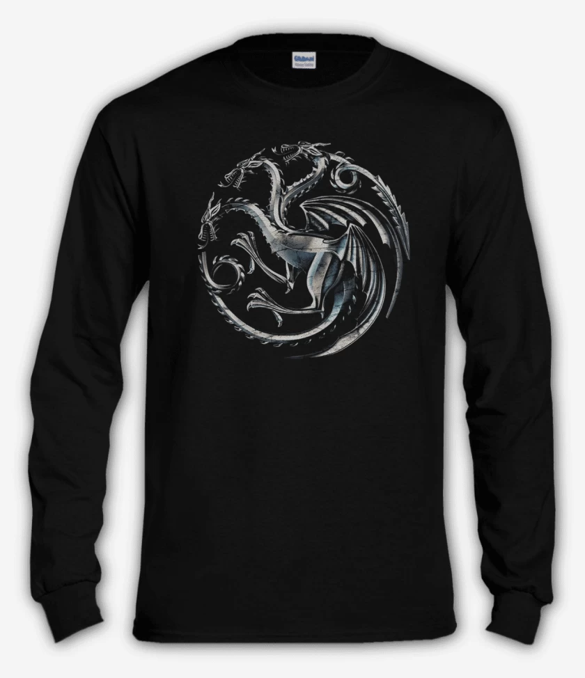 Polera manga larga Dragon metalico