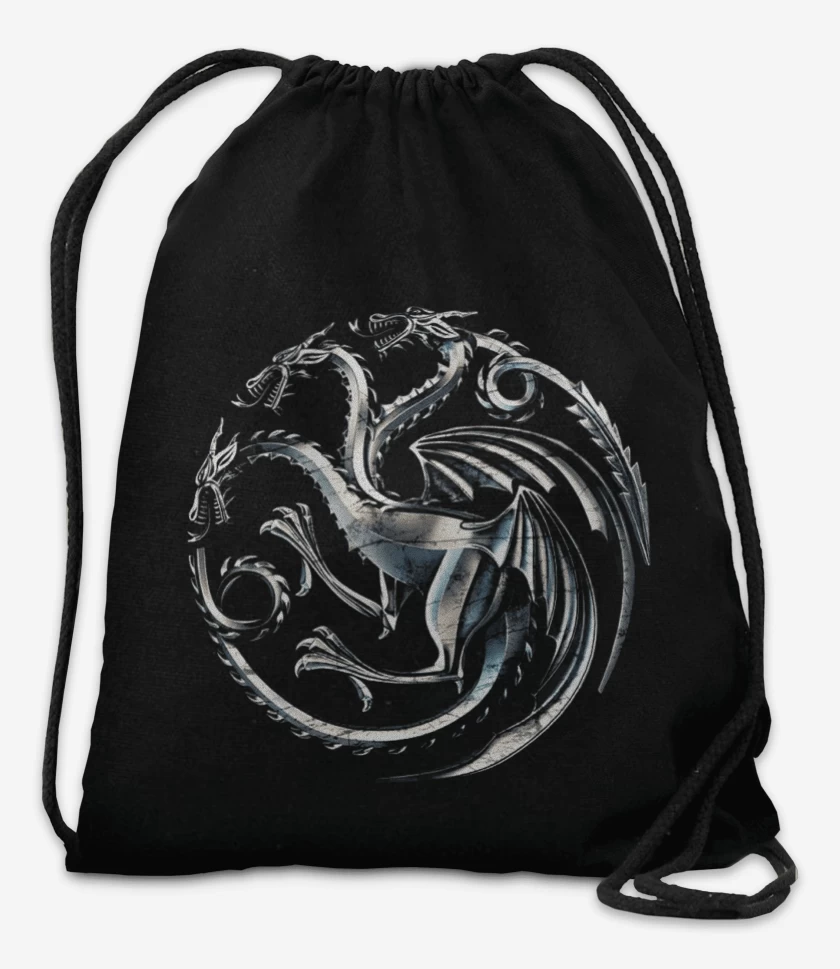 Mochila Negro de Dragon metalico