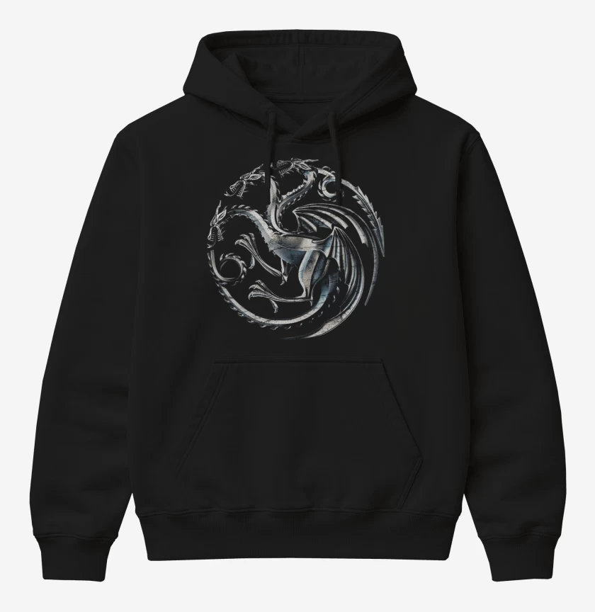 Poleron Canguro básico Negro de Dragon metalico