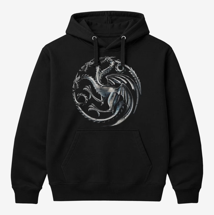 Polerón Canguro Negro de Dragon metalico