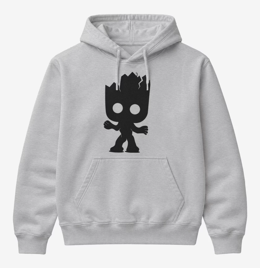 Poleron Canguro básico Gris Melange de Groot