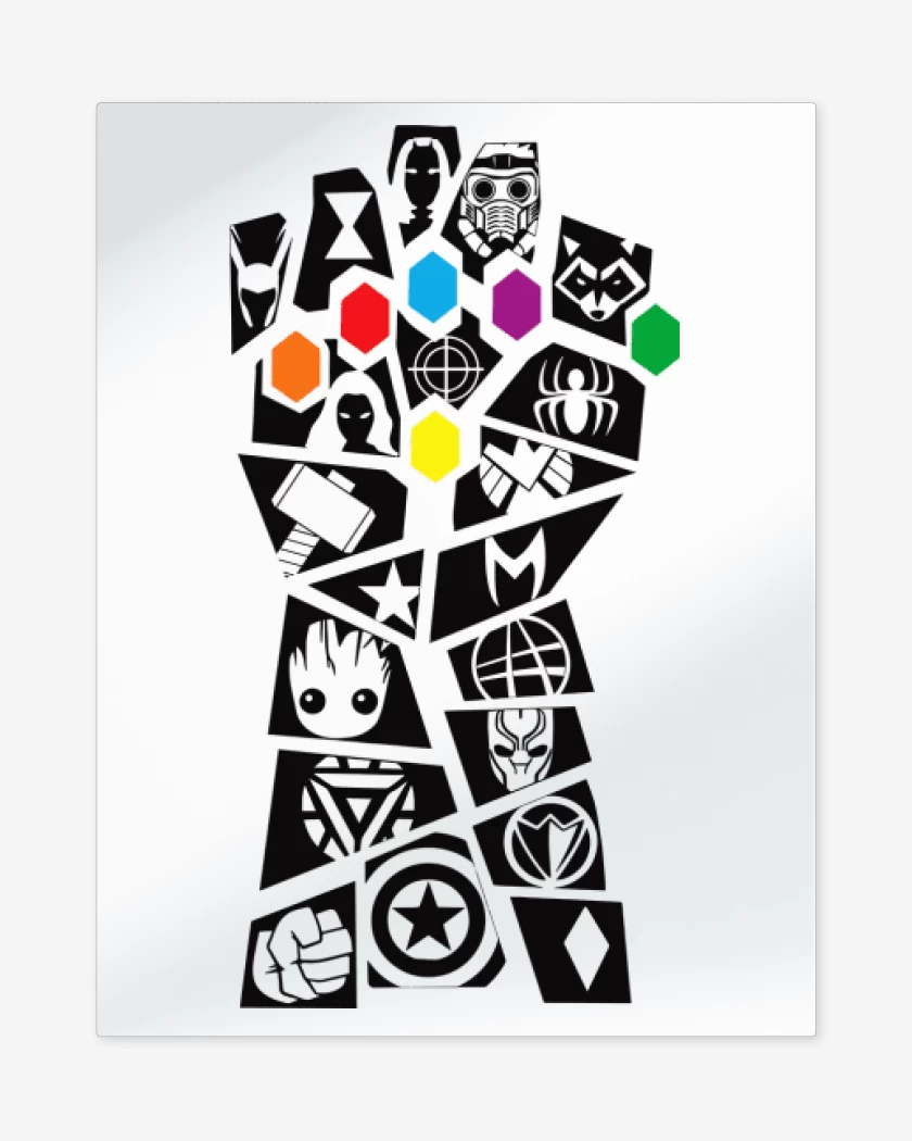 Print metalico Blanco de Guantelete