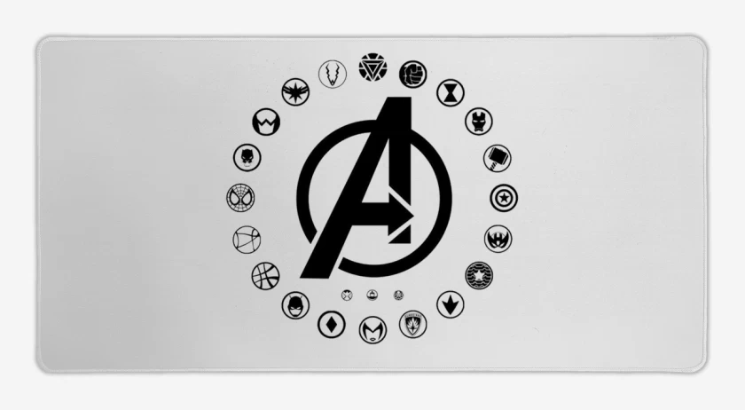 Mouse pad Gamer Blanco de Vengadores 2