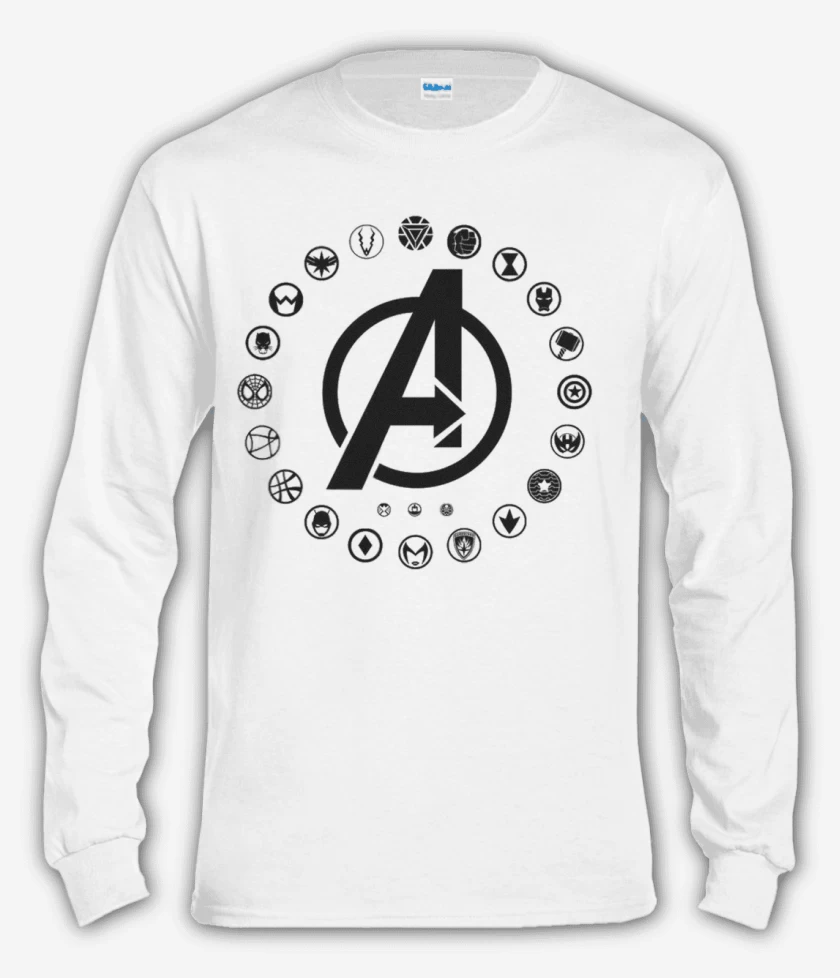 Polera manga larga Blanco de Vengadores 2