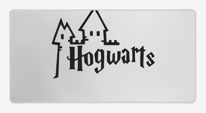 Mouse pad Gamer Blanco de Hogwarts