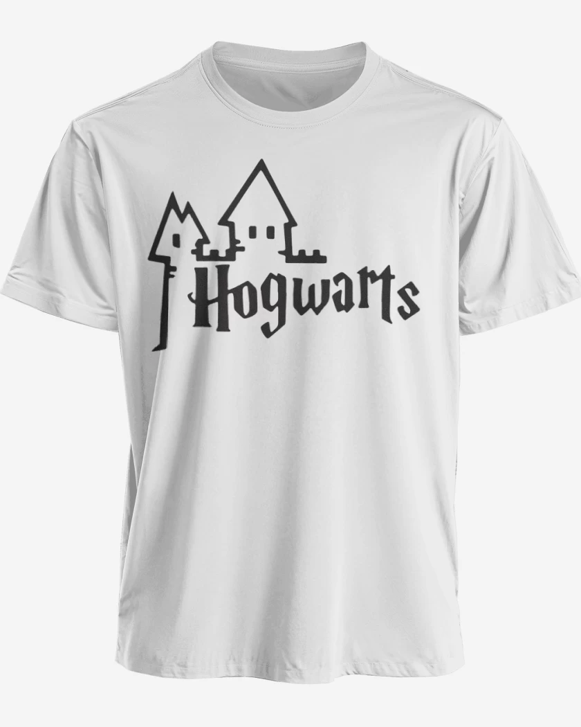 Polera premium Blanco de Hogwarts