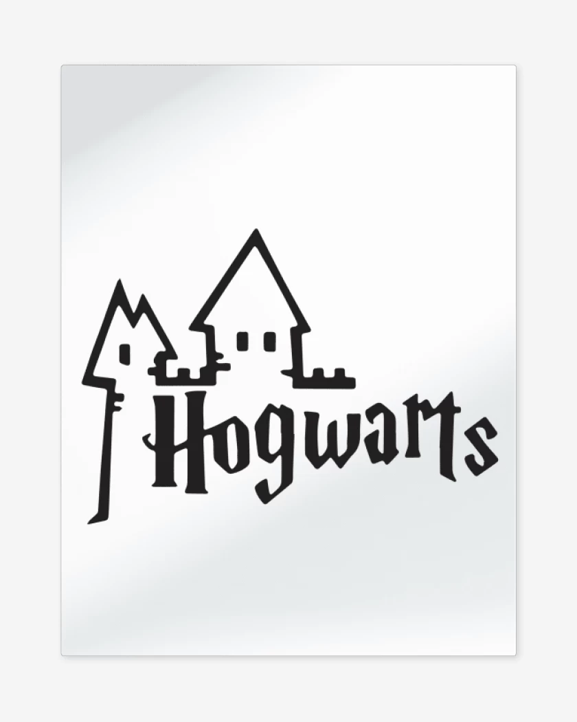 Print metalico Blanco de Hogwarts