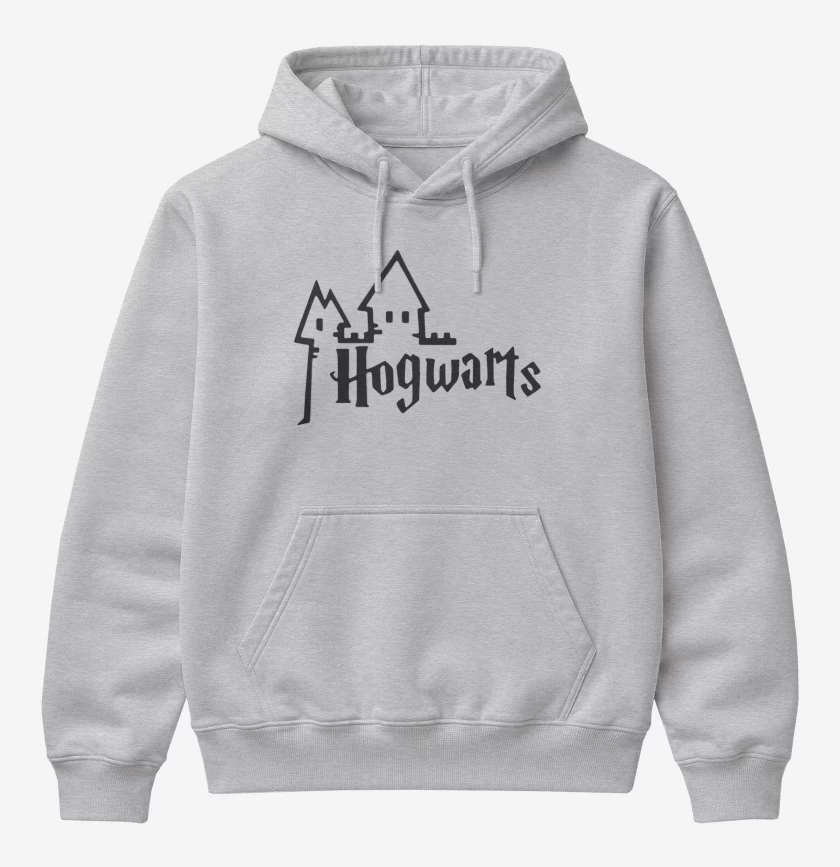 Poleron Canguro básico Gris Melange de Hogwarts