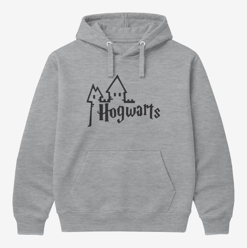Polerón Canguro Gris Melange de Hogwarts