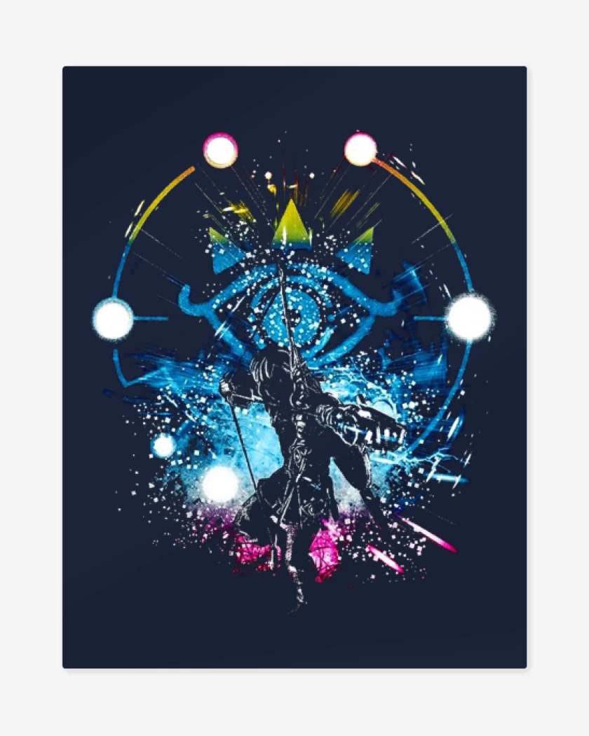 Print metalico Azul Marino de Hylian color