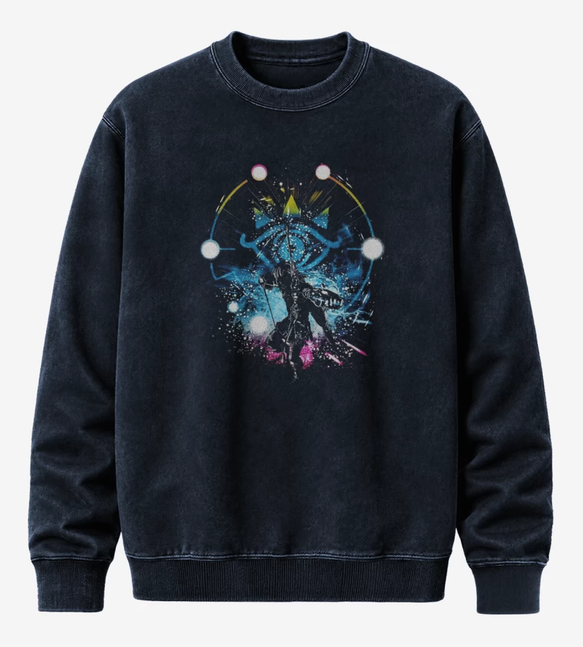 Poleron Polo Acid Wash Azul Marino de Hylian color