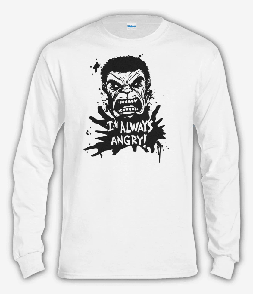 Polera manga larga Blanco de Im always Angry