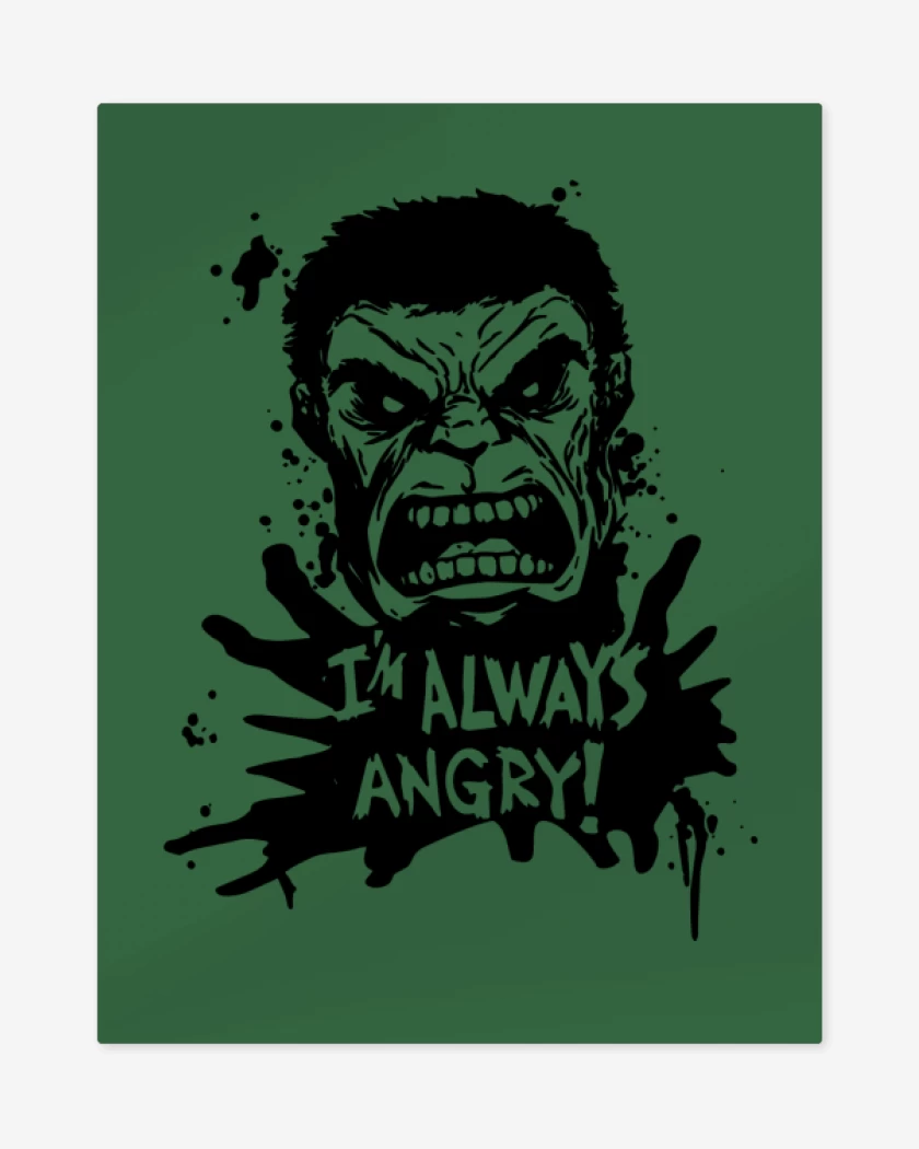 Print metalico Verde jade de Im always Angry